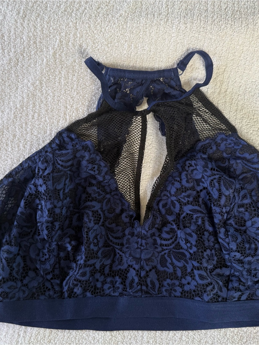 torrid Navy Lace Halter Bandeau Bralette